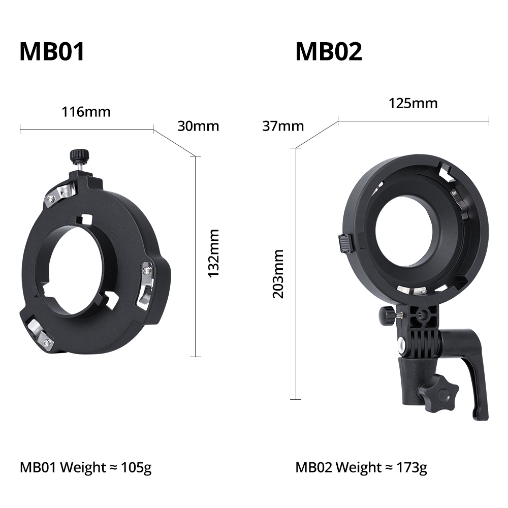 Ambystful MB01 โลหะ Bowens อะแดปเตอร์แหวน MB02 Chuck สําหรับ YN150 ...