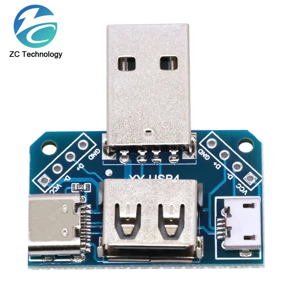 Usb หัว Switchboard ชาย USB Connector to Type-c Micro หญิง USB 2.54-4P ...