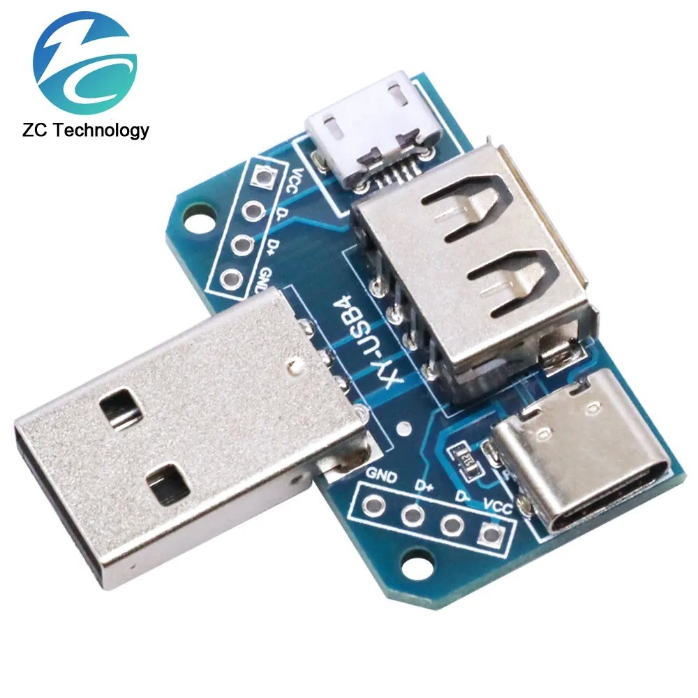 Usb หัว Switchboard ชาย USB Connector to Type-c Micro หญิง USB 2.54-4P ...