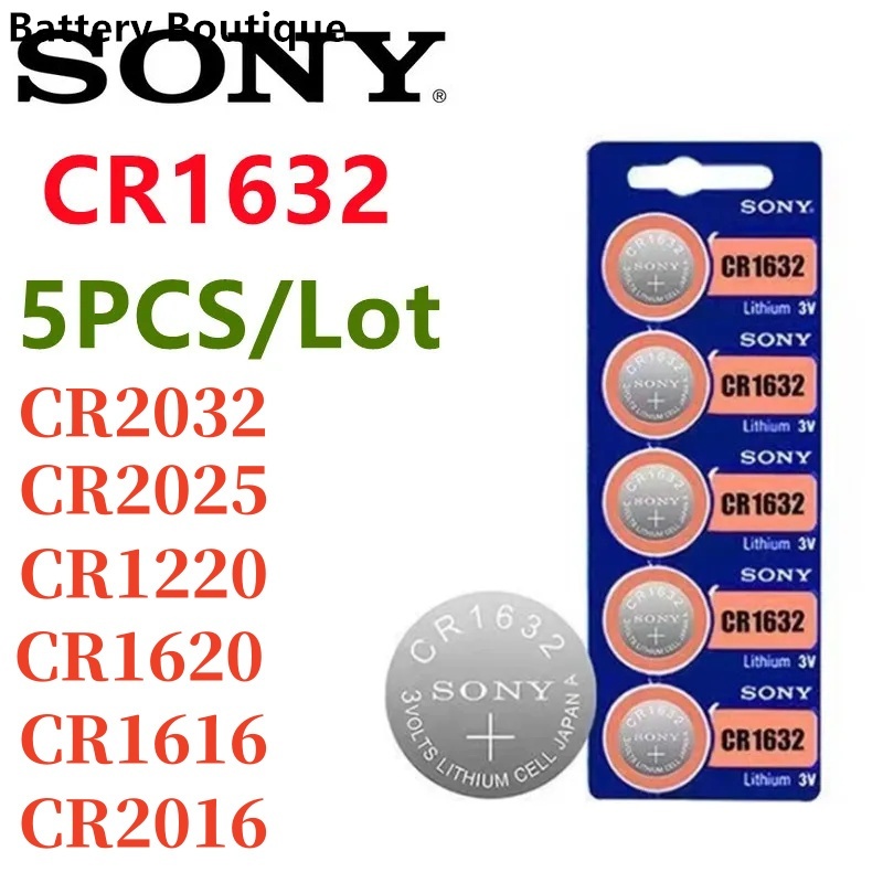 Sony battery • CR2032 • CR2025 • CR2016 • CR1632 • CR1620 • CR16 ...