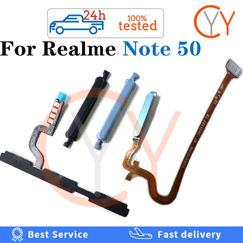 สําหรับ OPPO Realme หมายเหตุ 50 RMX3834 กลับปุ่ม Home สแกนลายนิ้วมือ ...