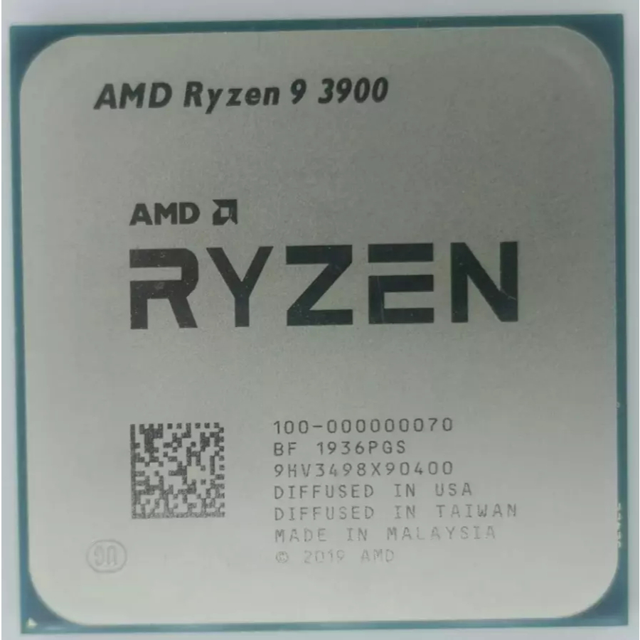 Ryzen 9 3900 ซ็อกเก็ต AM4 โปรเซสเซอร์ CPU R9-3900 3.1GHz 12Core 24Thr ...