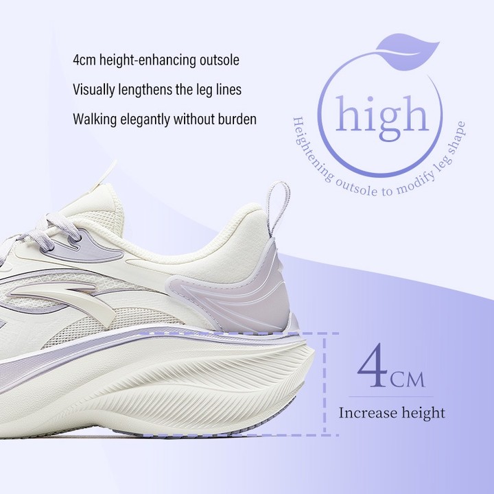 ANTA Women Leaf รองเท้าวิ่งผู้หญิง พื้นหนา นุ่มเด้ง สวมใส่สบาย อินเทรนด์ อเนกประสงค์ 922515518 — รองเท้ากีฬา แบรนด์ Anta ของแท้ 100% เช็คราคาจาก Shopee Lazada thumbnail 4