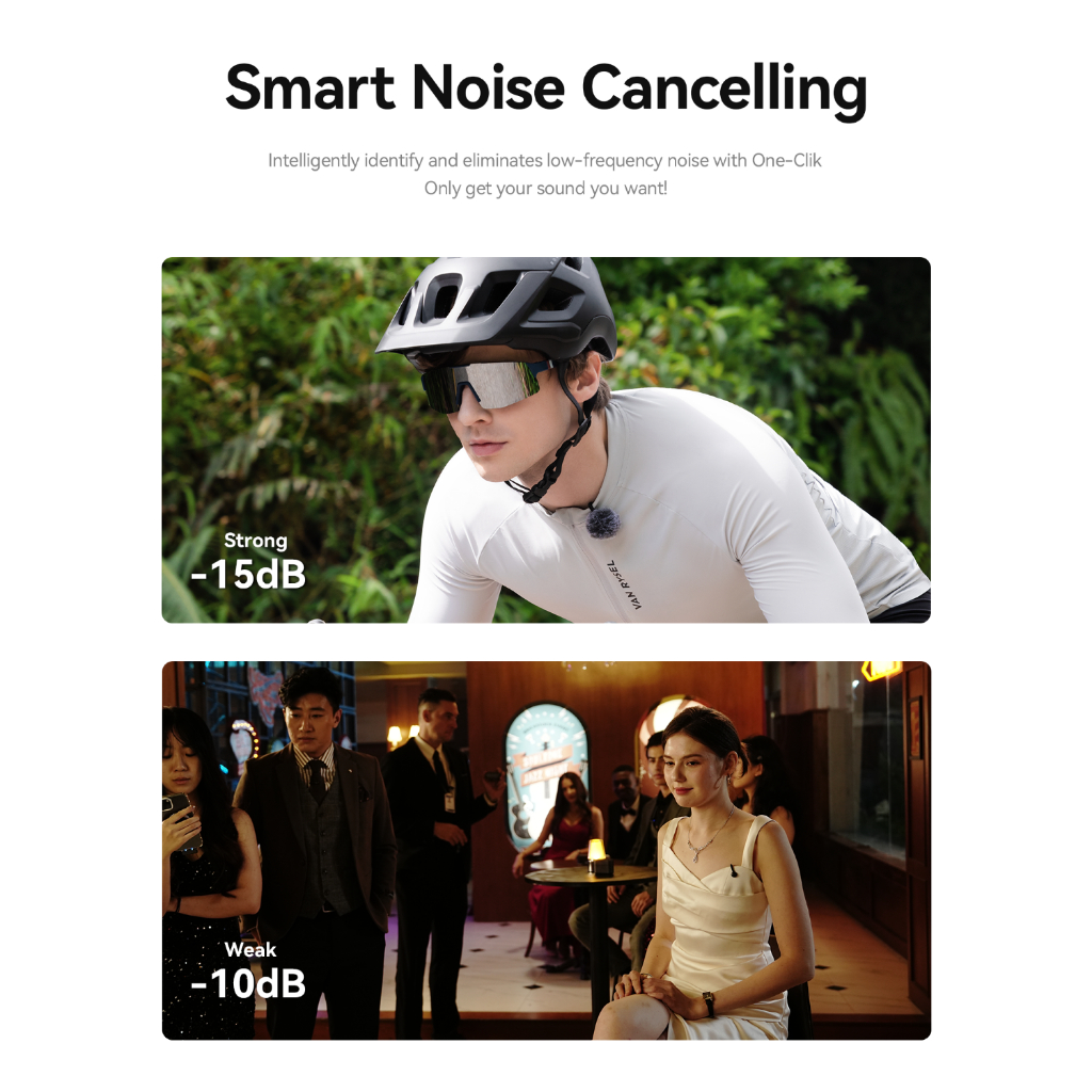 Hollyland Lark M2S ไมค์ไร้สาย ไมโครโฟนไร้สาย ไมโครโฟนแบบหนีบเสื้อ สําหรับ Phone/กล้อง/PC ไมค์สำหรับการถ่ายทอดสด Vlog