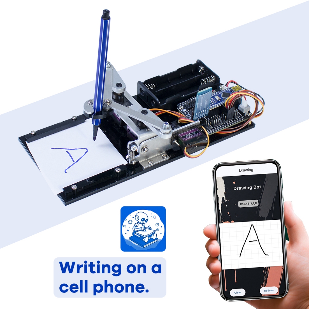 Lafvin Microcontroller Robotic Arm Drawing Kit เครื่องวาดภาพ DIY ...