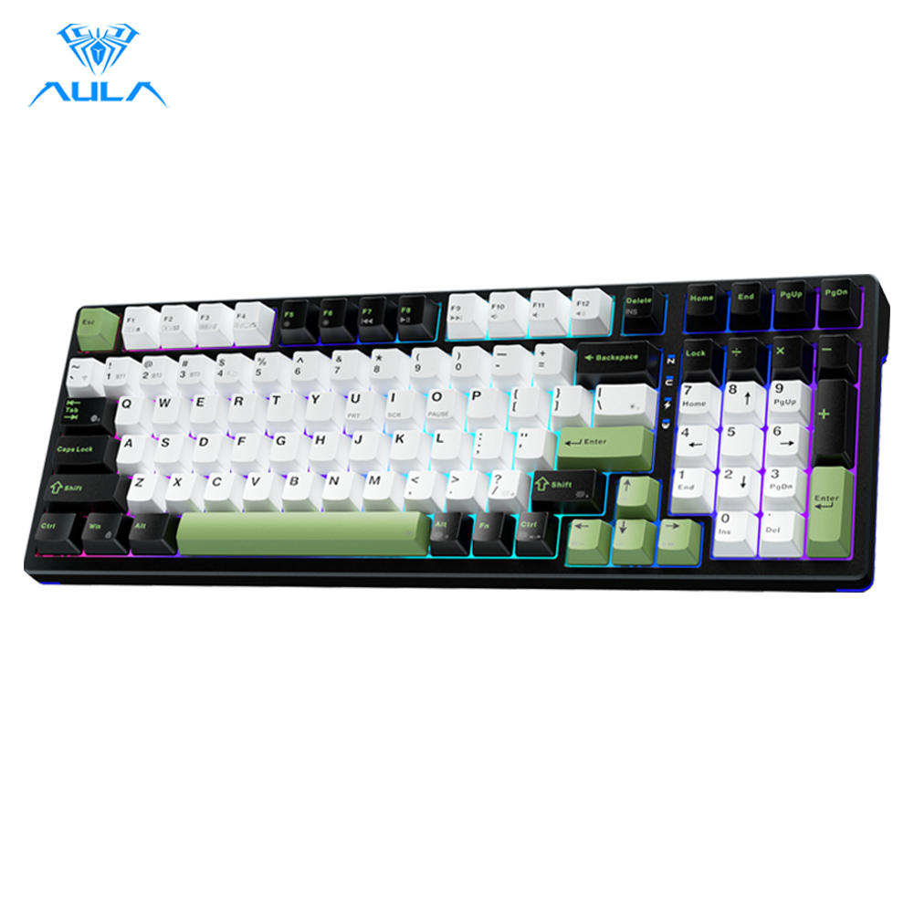 Aula F98X คีย์บอร์ดแบบกลไก 99 คีย์ Tri-mode RGB Hot-swap แม่เหล็ก