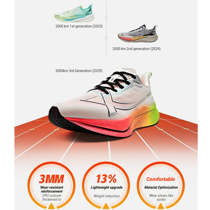 XTEP 2000KM 3.0 รองเท้าวิ่งผู้ชาย Rebound Support Professional Cushioning Shock Absorption — รองเท้ากีฬา แบรนด์ Xtep ของแท้ 100% เช็คราคาจาก Shopee Lazada thumbnail 4