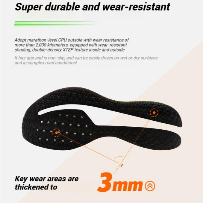 XTEP 2000KM 3.0 รองเท้าวิ่งผู้ชาย Rebound Support Professional Cushioning Shock Absorption — รองเท้ากีฬา แบรนด์ Xtep ของแท้ 100% เช็คราคาจาก Shopee Lazada thumbnail 6