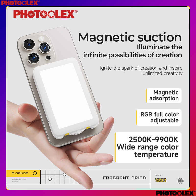Photoolex Dry TOFU Light -แสงบรรยากาศไลฟ์สีเต็ม RGB แมกเนติก | ไฟเซลฟี่ ...