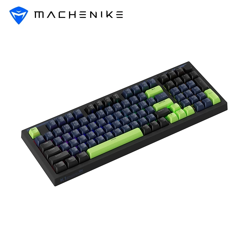 คีย์บอร์ดเกมมิ่ง Machenike K1 แบบมีสาย 98 ปุ่ม ไฟ RGB ปุ่มเงียบ พร้อมปุ่มหมุนปรับเสียงและแป้นตัวเลข (คีย์บอร์ดภาษาไทย)