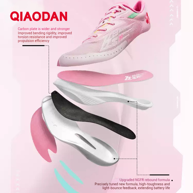 Qiaodan Feiying PB 3.0 รองเท้าวิ่งผู้หญิง Professional Marathon Carbon Plate Racing BM22230299 — รองเท้ากีฬา แบรนด์ Qiaodan ของแท้ 100% เช็คราคาจาก Shopee Lazada thumbnail 2