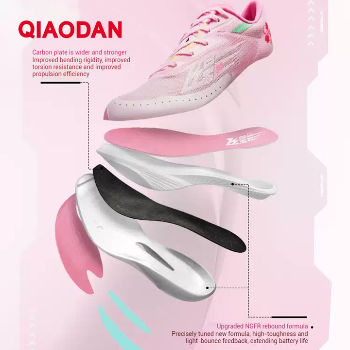 Qiaodan Feiying PB 3.0 รองเท้าวิ่งผู้หญิง Professional Marathon Carbon Plate Racing BM22230299 — รองเท้ากีฬา แบรนด์ Qiaodan ของแท้ 100% เช็คราคาจาก Shopee Lazada thumbnail 2