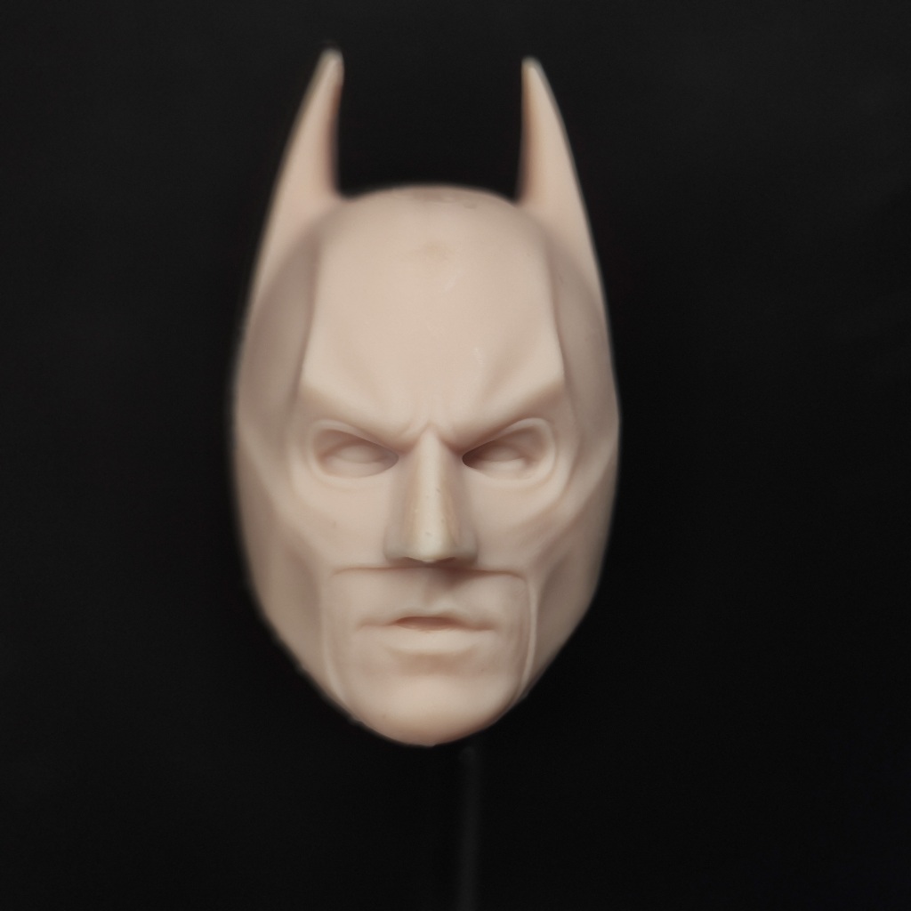 Unpainted 1/12 Scale Christian Bale Batman Head แกะสลักรุ่น Fit สําหรับ ...