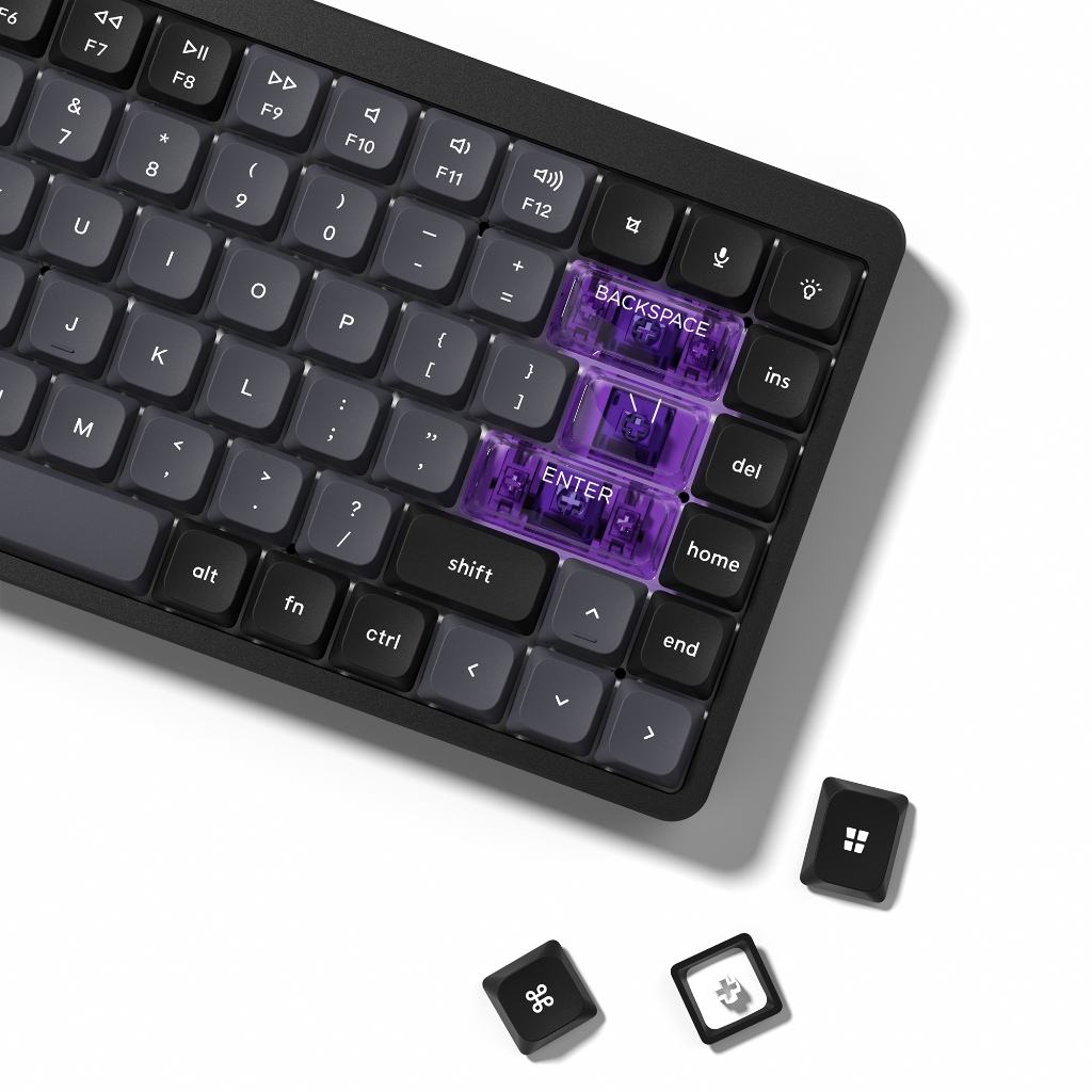 Womier 138 คีย์โปรไฟล์ต่ํา Skyline R3 PBT + PC Double Shot Compact ...