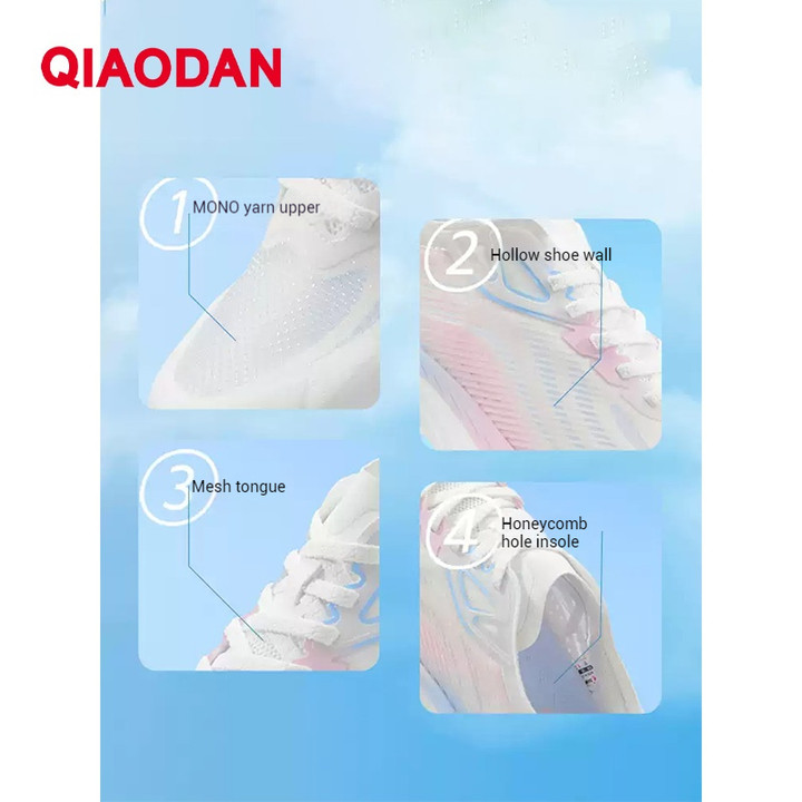 Qiaodan Light 4 Plus รองเท้าวิ่งผู้หญิง Breathable Shock-Absorbing ตาข่าย XM26240206 — รองเท้ากีฬา แบรนด์ Qiaodan ของแท้ 100% เช็คราคาจาก Shopee Lazada - รูปที่ 1