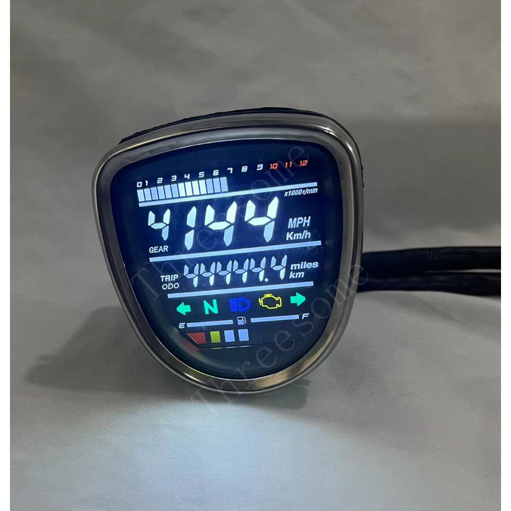 สําหรับ Honda C50 C70 C90 Passport Cub รถจักรยานยนต์ LED Digital Meter ...