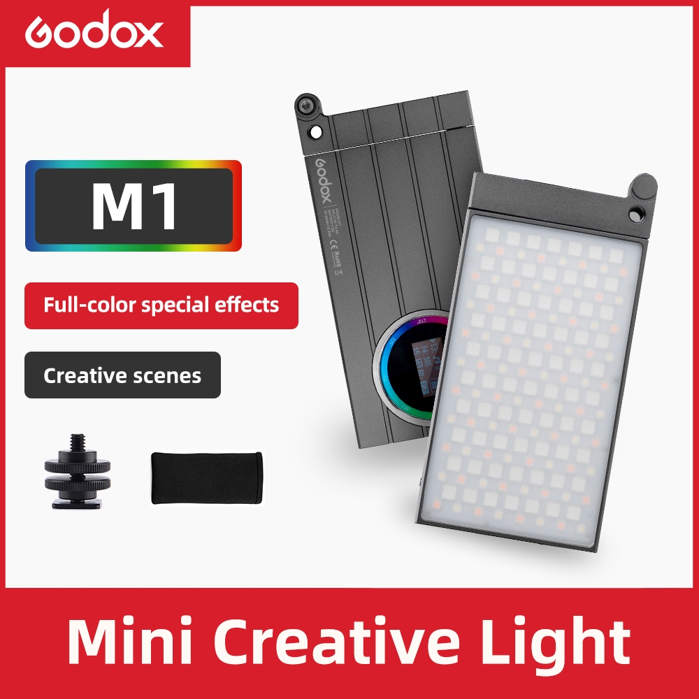 Godox M1 RGB Mini Creative แผงไฟ LED 2500-8500K โคมไฟ Li-ion แบตเตอรี่ ...