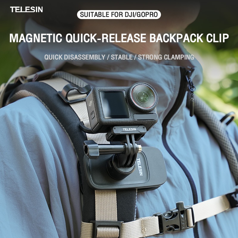 Telesin Backpack Clip magnetic and 360 rotary backpack clip mount ตัว ...