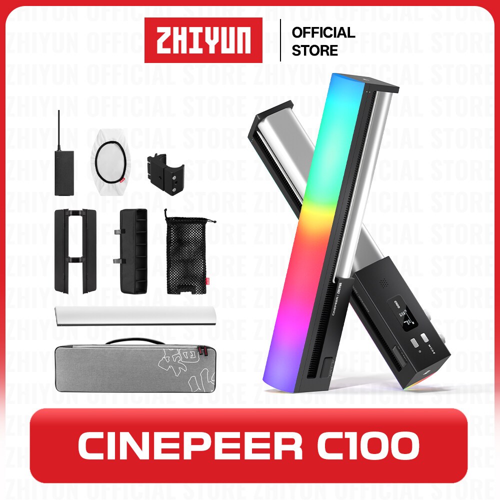 ZHIYUN CINEPEER C100 ไฟ LED RGB Stick Light 100W พร้อมแอพควบคุมไฟวิดีโอ ...