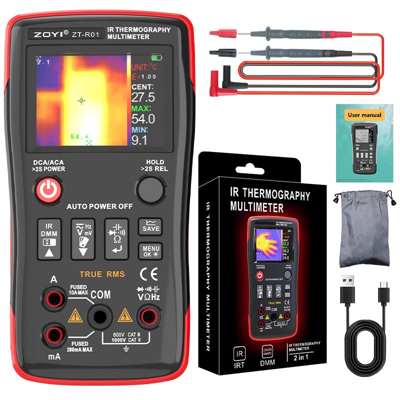 ZOYI R01 Thermal Imager Multimeter กล้องถ่ายภาพความร้อนอินฟราเรด -20 ...