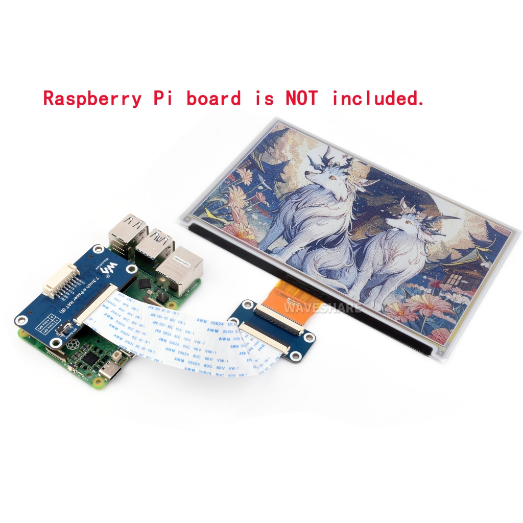 7.3 นิ้ว Full-สี E6 E-Paper ขยายสําหรับ RPI RasPi Raspberry Pi 0 Zero 2 ...