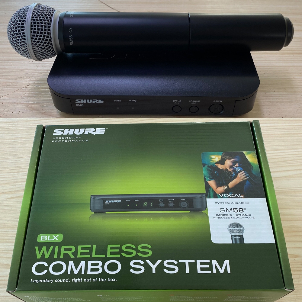Shure BLX24 BLX4 SM58 ไมโครโฟนไร้สาย 80m ช่วงการส่งสัญญาณเวทีร้องเพลง ...