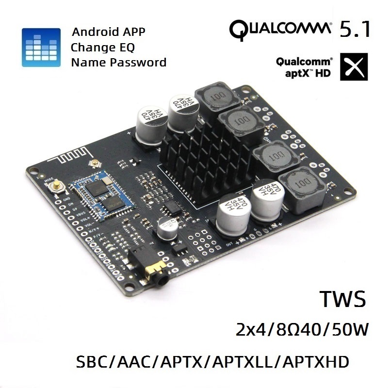 App เปลี่ยนชื่อรหัสผ่าน EQ Bluetooth 5.1 Qualcomm QCC3034 พร้อมกล่องคู่ ...
