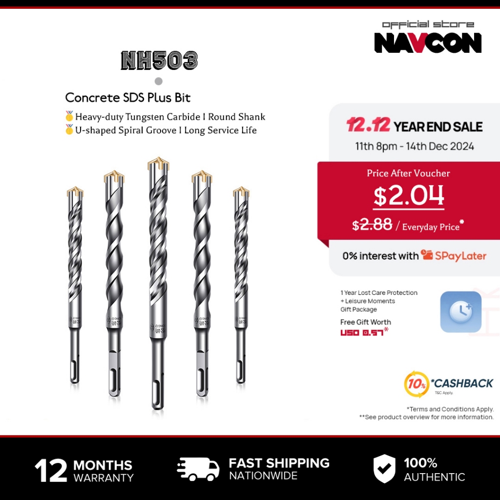 Navcon 1PC คอนกรีต SDS บวกบิตข้ามหัวตัดค้อนสว่านคู่ 150/160มม.อิฐบล็อก ...