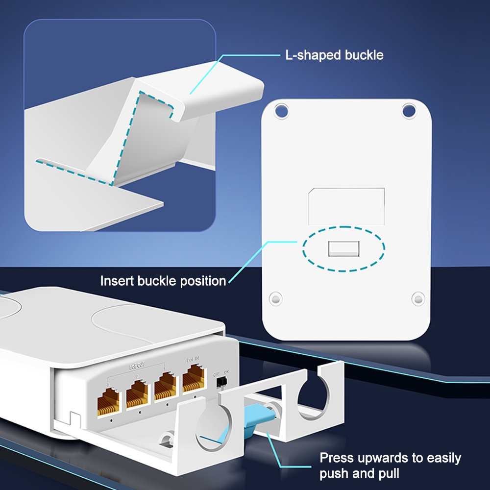 (หุ่นไทยพร้อม) 4 พอร์ต 1000Mbps PoE Repeater 1 ถึง 3 สวิตช์เครือข่าย ...