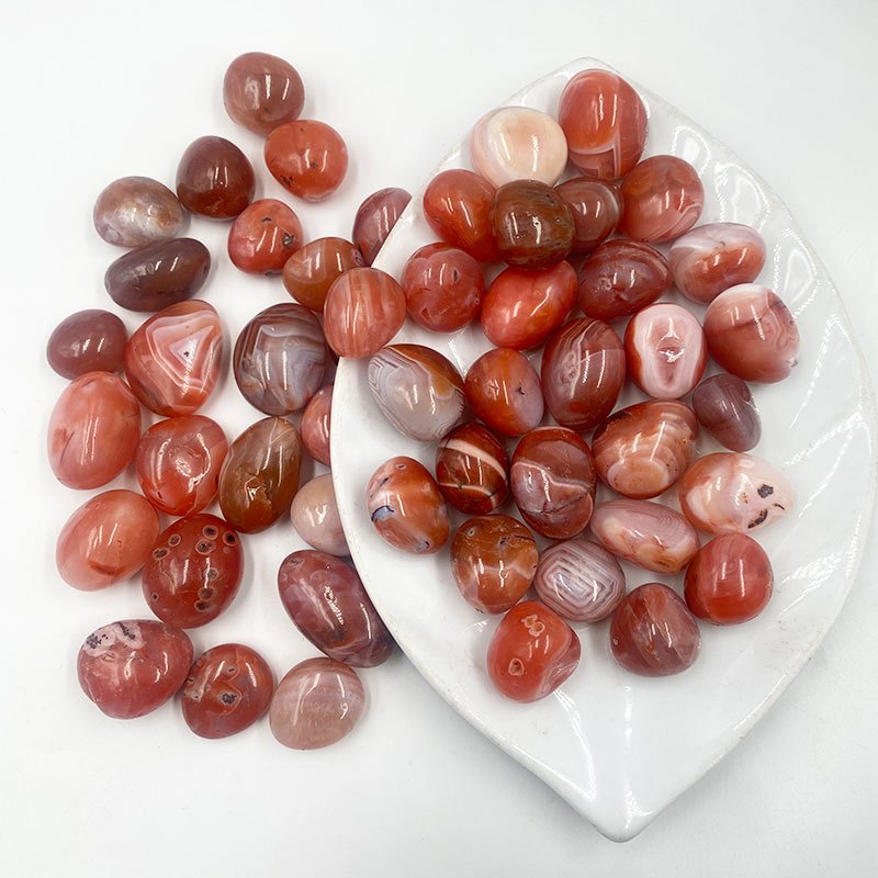100 กรัม/แพ็ค Carnelian South Red Agate Tumbled Stones Aquarium ...