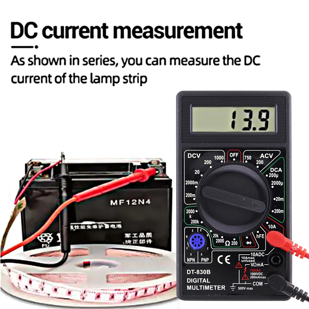 DT-830B DIGITAL MULTIMETER ดิจิตอลมัลติมิเตอร์ อุปกรณ์สำหับวัด เช็คไฟ ...