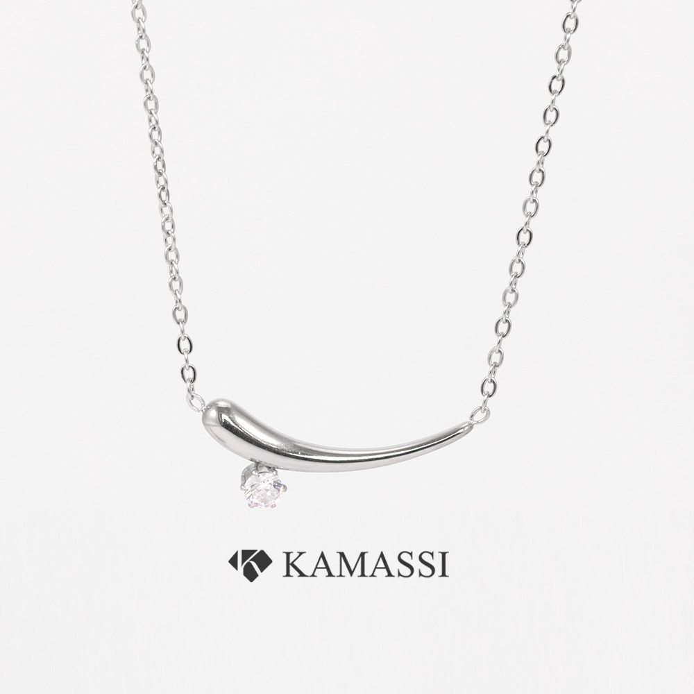 KAMASSI สร้อยคอ สเตนเสสสไตล์เรียบง่าย ไม่แพ้ง่าย ไม่ลอกดำ กันน้ำกัน ...