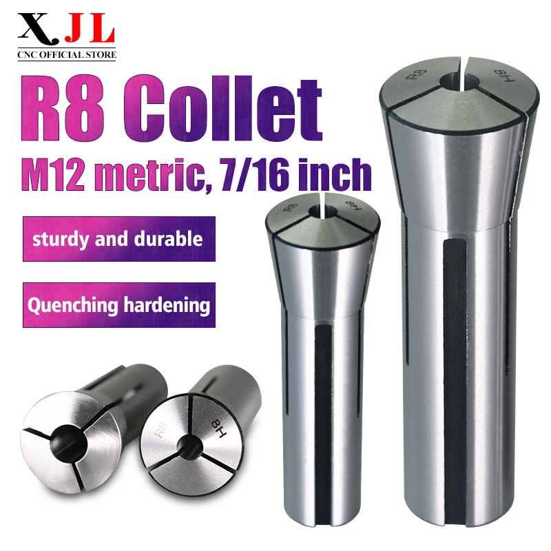 Xjl R8 Collet Milling Machine Chuck เมตริก M12 ฟันหยาบ R8 ฤดูใบไม้ผลิ ...