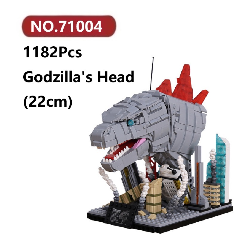 Godzilla Head Building Blocks 182 ชิ้น Decool สัตว์อิฐของเล่นชุด ...
