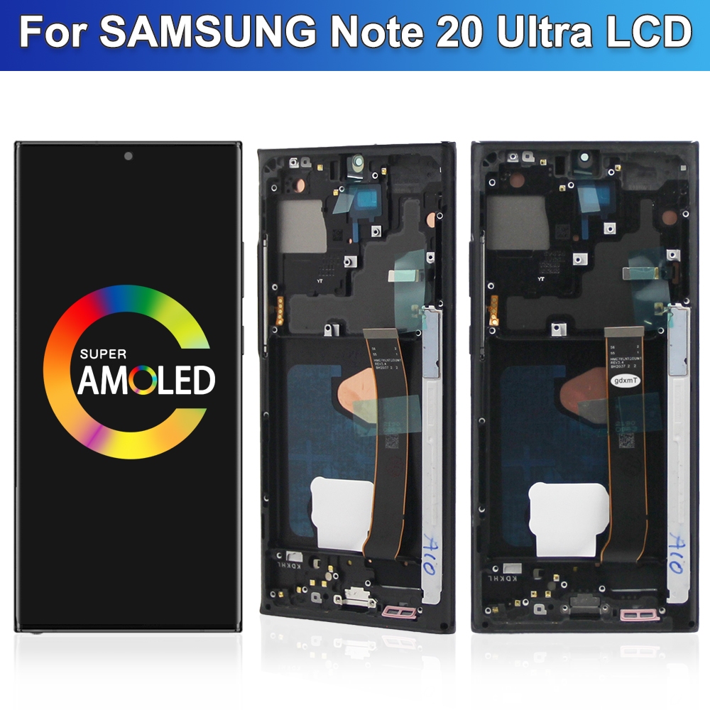 AMOLED Samsung Galaxy Note 20 Ultra 4G 5GจอแสดงผลLCD SM-N985F SM-N986B ...