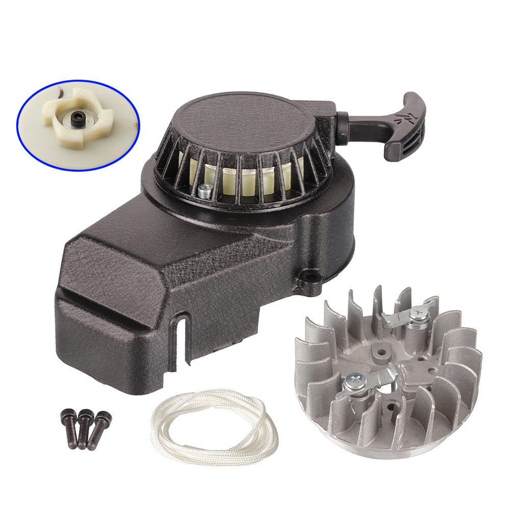 โลหะผสม Easy Recoil ดึง Starter Flywheel สําหรับ 2 จังหวะเครื่องยนต์ ...