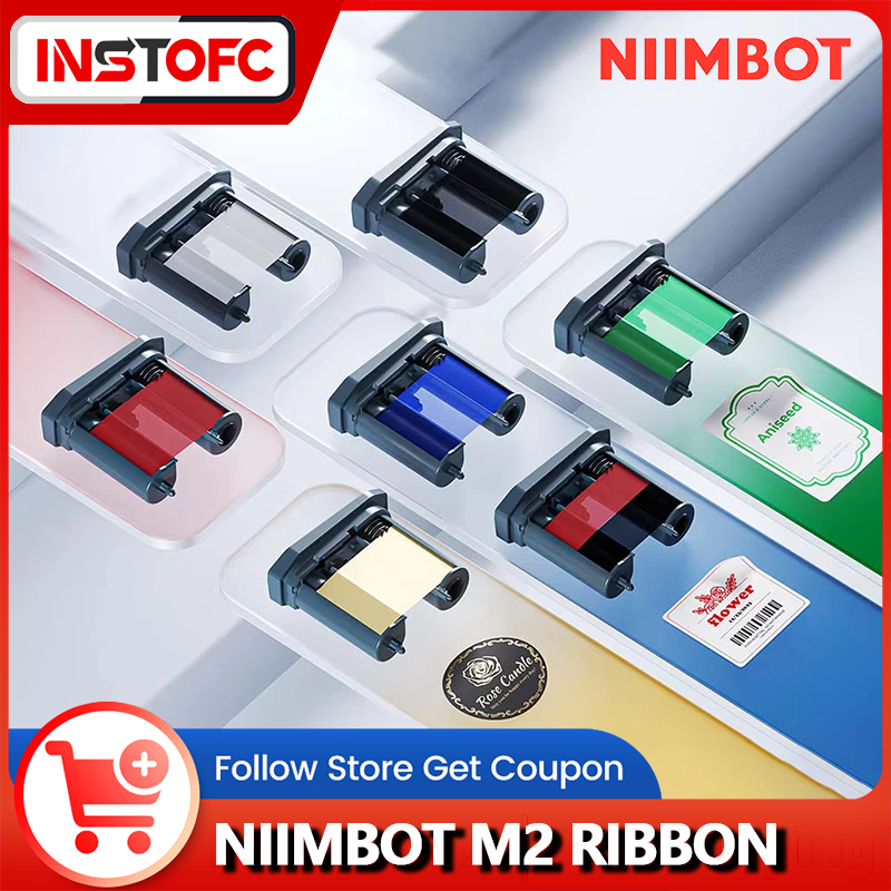 Niimbot M2 thermal Transfer label Printer Ribbon 24m(สามารถพิมพ์กระดาษ ...