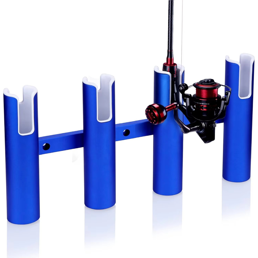 อลูมิเนียมอัลลอยด์ผู้ถือคันเบ็ด 4 Link หลอดติดผนัง Rod Pod Rack สําหรับ ...