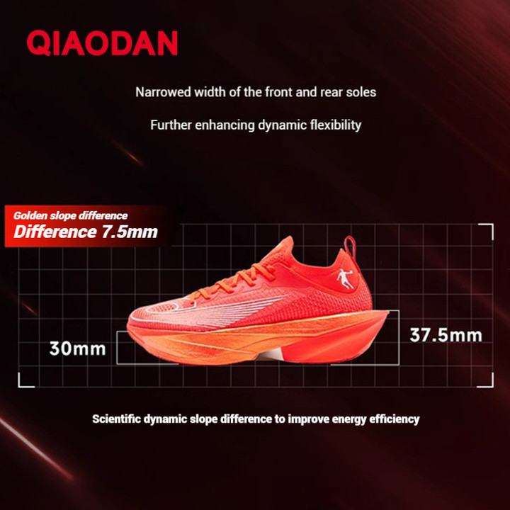 Qiaodan Feiying ลายสก๊อต 2.0 รองเท้าวิ่งผู้ชาย Professional Marathon Racing แผ่นคาร์บอน QDB023252290 — รองเท้ากีฬา แบรนด์ Qiaodan ของแท้ 100% เช็คราคาจาก Shopee Lazada thumbnail 5