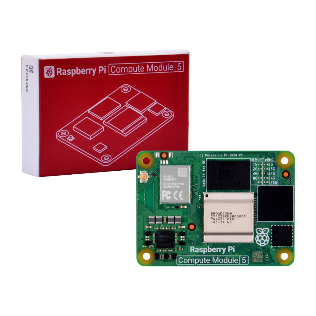Raspberry Pi Compute Module 5 Wi-Fi , RAM 4GB, 32GB eMMC, 2.4 GHz / 5.0 ...
