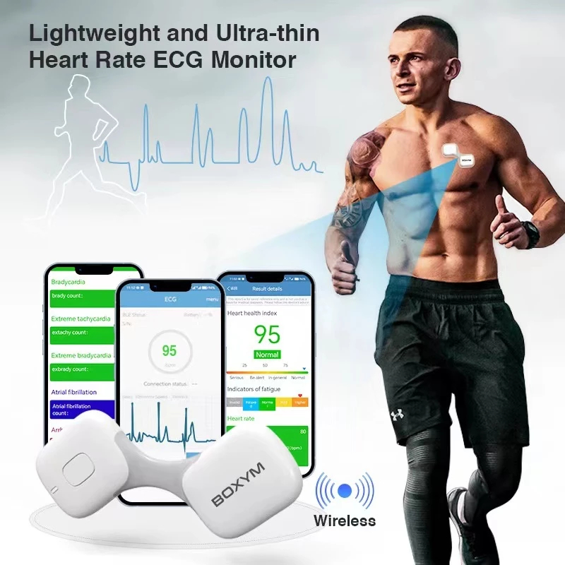 YONKER 36 ชั่วโมง Heart Rate ECG EKG บลูทูธชาร์จ Holter ECG Monitor การ ...