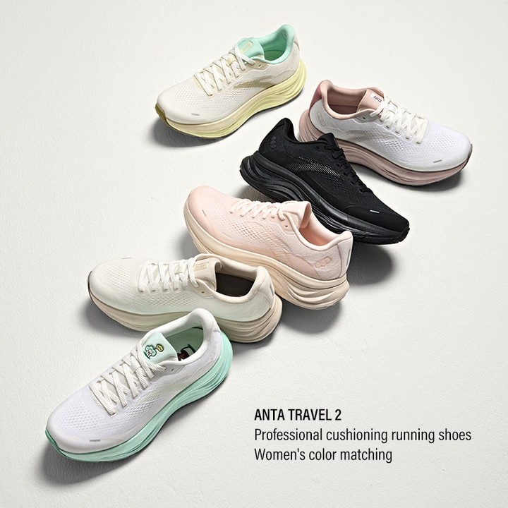 ANTA Women Travel 2 PG 7 รองเท้าวิ่งผู้หญิง ระบบดีดตัว ระบายอากาศดี เหมาะสำหรับจ๊อกกิ้ง 1225B5546 — รองเท้ากีฬา แบรนด์ Anta ของแท้ 100% เช็คราคาจาก Shopee Lazada thumbnail 3