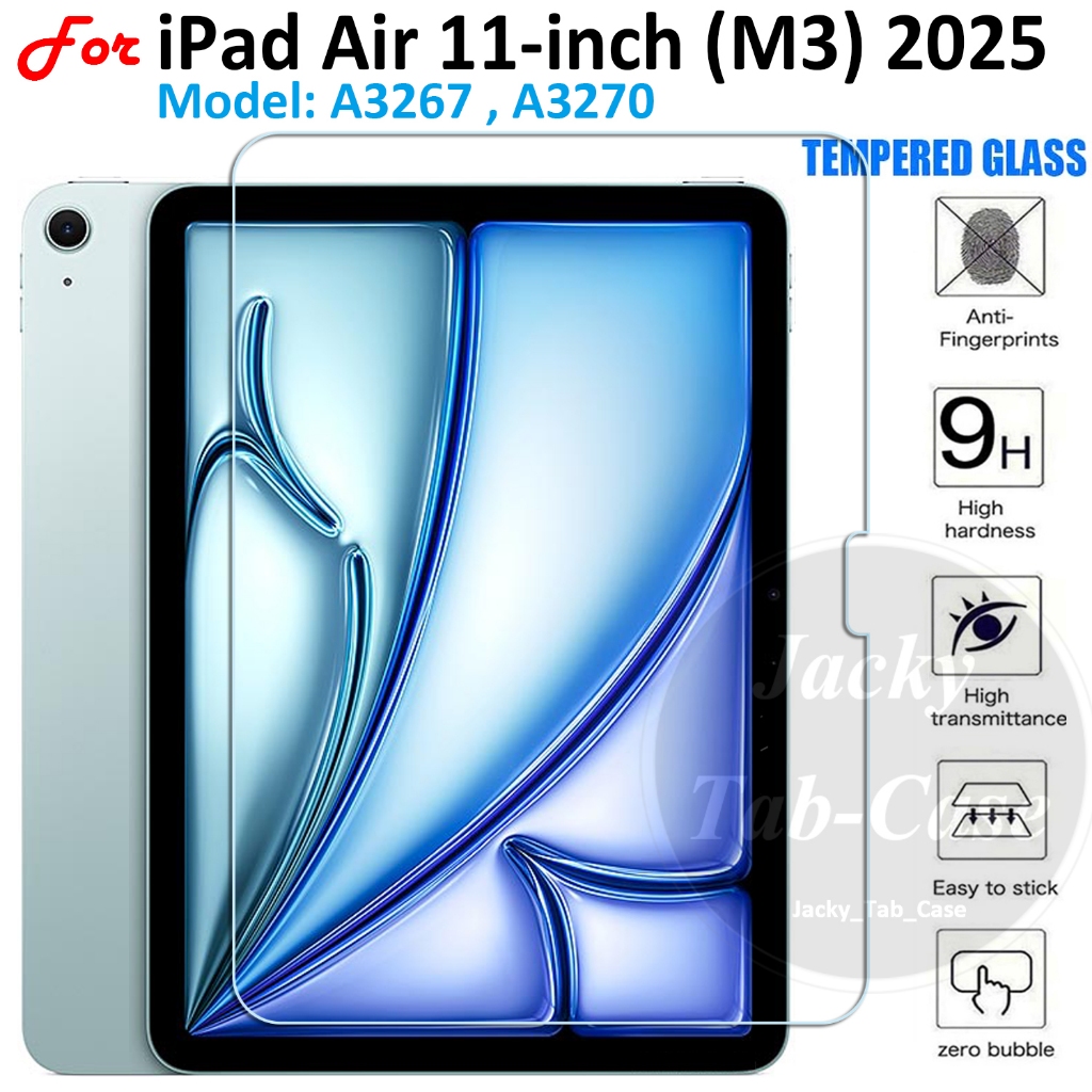 สําหรับ iPad Air 11 นิ้ว (M3) 2025 รุ่น: A3267 & A3270, ตัวป้องกันหน้า ...