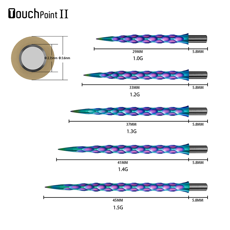 3PCS CUESOUL TOUCH POINT II เปลี่ยน Dart Pin Steel Points, ดีไซน์ ...