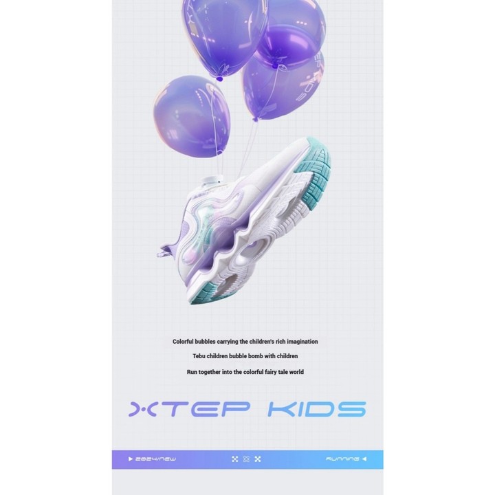 XTEP Kids รองเท้าวิ่งสำหรับเด็กหญิง เทคโนโลยีซัพพอร์ตและเบาะรองส้นเท้าทนทาน เหมาะสำหรับการวิ่งและการเล่น — รองเท้ากีฬา แบรนด์ Xtep ของแท้ 100% เช็คราคาจาก Shopee Lazada thumbnail 8