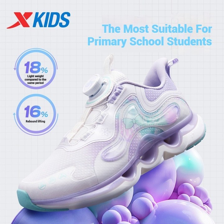 XTEP Kids รองเท้าวิ่งสำหรับเด็กหญิง เทคโนโลยีซัพพอร์ตและเบาะรองส้นเท้าทนทาน เหมาะสำหรับการวิ่งและการเล่น — รองเท้ากีฬา แบรนด์ Xtep ของแท้ 100% เช็คราคาจาก Shopee Lazada thumbnail 3