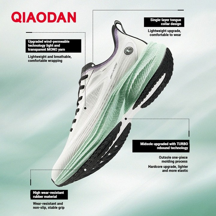 Qiaodan Light 5.0 PLUS รองเท้าวิ่งผู้ชาย One-piece Molding รองเท้าผ้าใบดูดซับแรงกระแทกน้ําหนักเบาQXB023252206 — รองเท้ากีฬา แบรนด์ Qiaodan ของแท้ 100% เช็คราคาจาก Shopee Lazada thumbnail 5