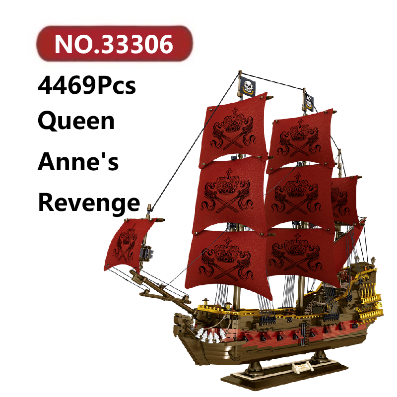 Queen Anne’s Revenge เรือโจรสลัดเข้ากันได้ตัวต่อเลโก้ 4469ชิ้น BAKA ...