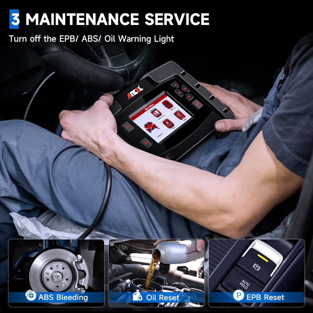 Ancel FX5000 เครื่องมือวินิจฉัยระบบทั้งหมดเครื่องสแกนเนอร์รถยนต์ EPB รี ...