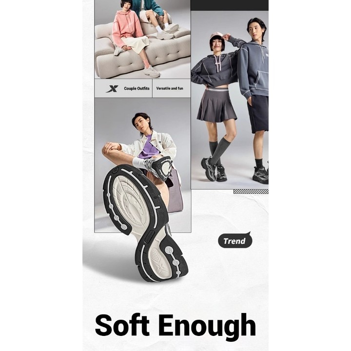 XTEP Basque 2.0 ผู้หญิงรองเท้าลําลองเพิ่มความสูงน้ําหนักเบารองเท้าวิ่งสไตล์Retro — รองเท้ากีฬา แบรนด์ Xtep ของแท้ 100% เช็คราคาจาก Shopee Lazada thumbnail 5